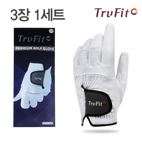 [마켓][TRUFIT](3장 1세트) 트루핏 고급합피 남성용 골프장갑 VENTOCL/골프용품