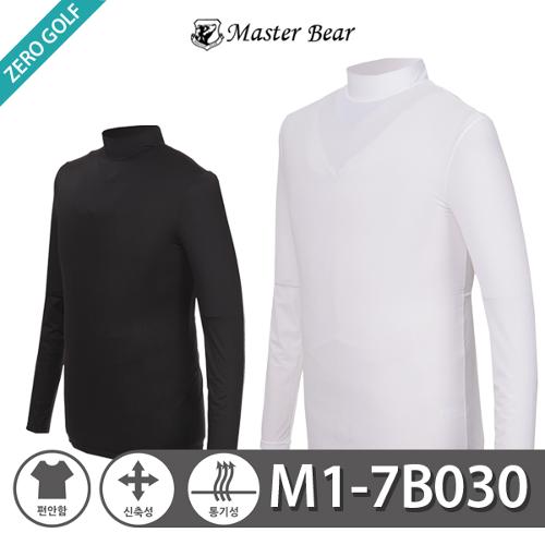 [MASTER BEAR] 마스터베어 무지 하프넥 긴팔 티셔츠 Model No_M1-7B030