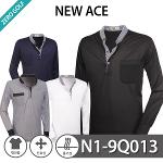 [NEW ACE] 뉴에이스 배색 차이나카라 PK 긴팔티셔츠 Model No_N1-9Q013