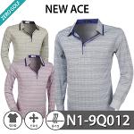 [NEW ACE] 뉴에이스 잔사각 패턴 카라 긴팔티셔츠 Model No_N1-9Q012