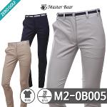 [MASTER BEAR] 마스터베어 허리 배색 슬림핏 숨김밴딩 면 팬츠 Model No_M2-0B005
