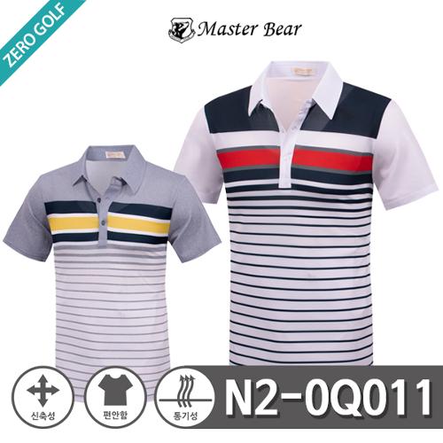 [MASTER BEAR] 마스터베어 스트라이프 컬러 스판 반팔티셔츠 Model No_N2-0Q011