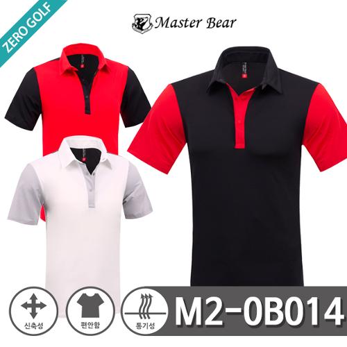 [MASTER BEAR] 마스터베어 컬러배색 스판 반팔 카라티셔츠 Model No_M2-0B014
