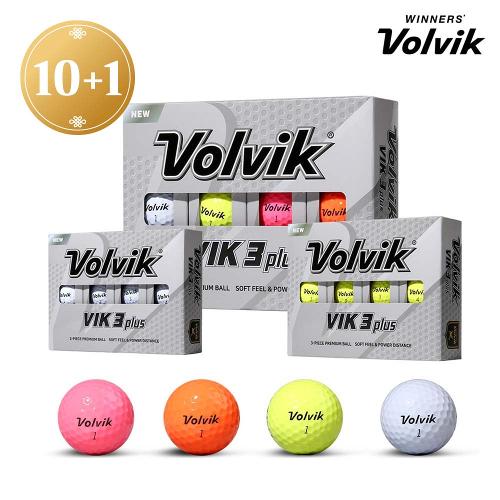 [골프선물세트 10+1][볼빅정품] VIK3 plus 빅3 플러스 프리미엄 골프공 3피스