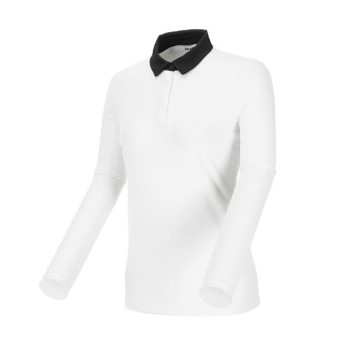 [볼빅골프웨어] 여성 골프 허리 배색 포인트 카라 티셔츠 VLTSLA94_IV