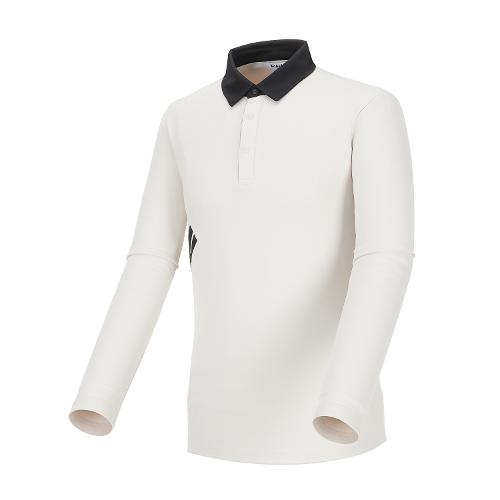 [볼빅골프웨어] 남성 골프 허리 로고포인트 기모 카라 티셔츠 VMTSLA94_BE