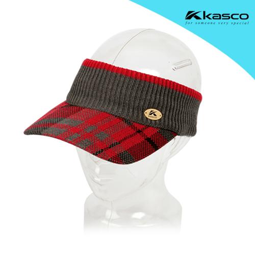 [카스코 정품] KSC-012K 신축성 겨울 체크 골프 캡모자
