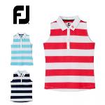 풋조이 골프 여성 민소매 스트라이프 라일 셔츠 FJW-S19-S12 FOOTJOY GOLF JAPAN
