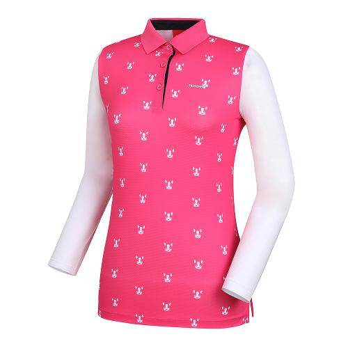 [레노마골프]여성 패턴 포인트 카라 티셔츠 RWTPI6108-403