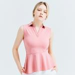 [헨리스튜어트] 골프 여성용 샤링포인트 민소매 티셔츠 핑크