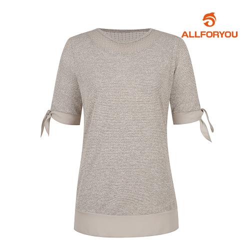 [올포유] 여성 넥짜임 포인트 반팔 티셔츠 AWTRJ6172-509_G