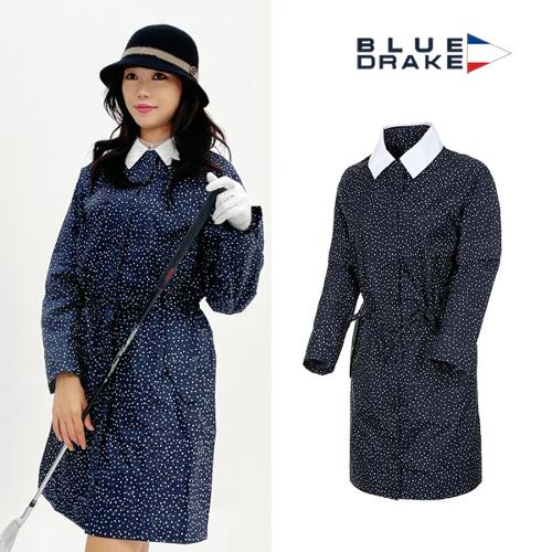 블루 드레이크 여성 도트 후드 사파리비옷 DL4HARJ01