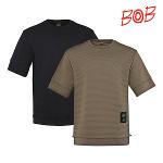 BOB/비오비 골프 남성 플리츠 이중소매 티셔츠 - GCM1TR080