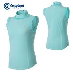 [클리브랜드골프] 넥라인 어깨 프릴 여성 민소매 티셔츠/골프웨어_CGWTS223780MT