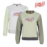 BOB/비오비 골프 여성 오버핏 우븐 배색 티셔츠 - GCS2TR570