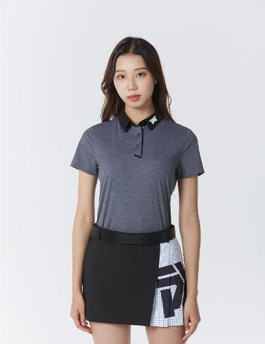 [PXG] 여성 골프웨어 에센셜 폴로 카라 반팔 티셔츠 그레이