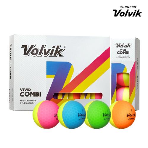 [볼빅 정품] 22년 신제품 VIVID COMBI 비비드 콤비 컬러 골프공_3피스